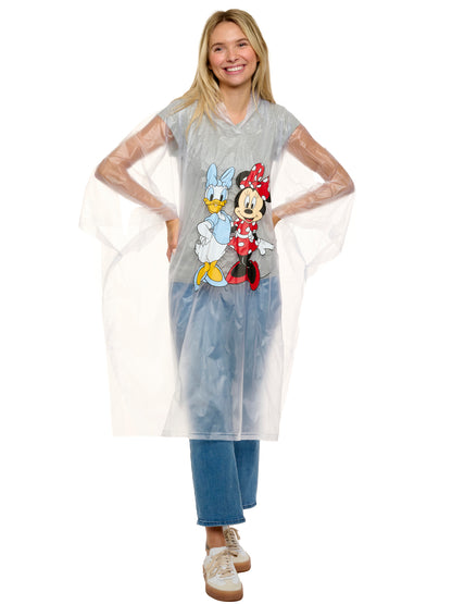 Womens Adult Disney Minnie Mouse & Daisy Duck Rain Poncho 2-Pack Water Resistant