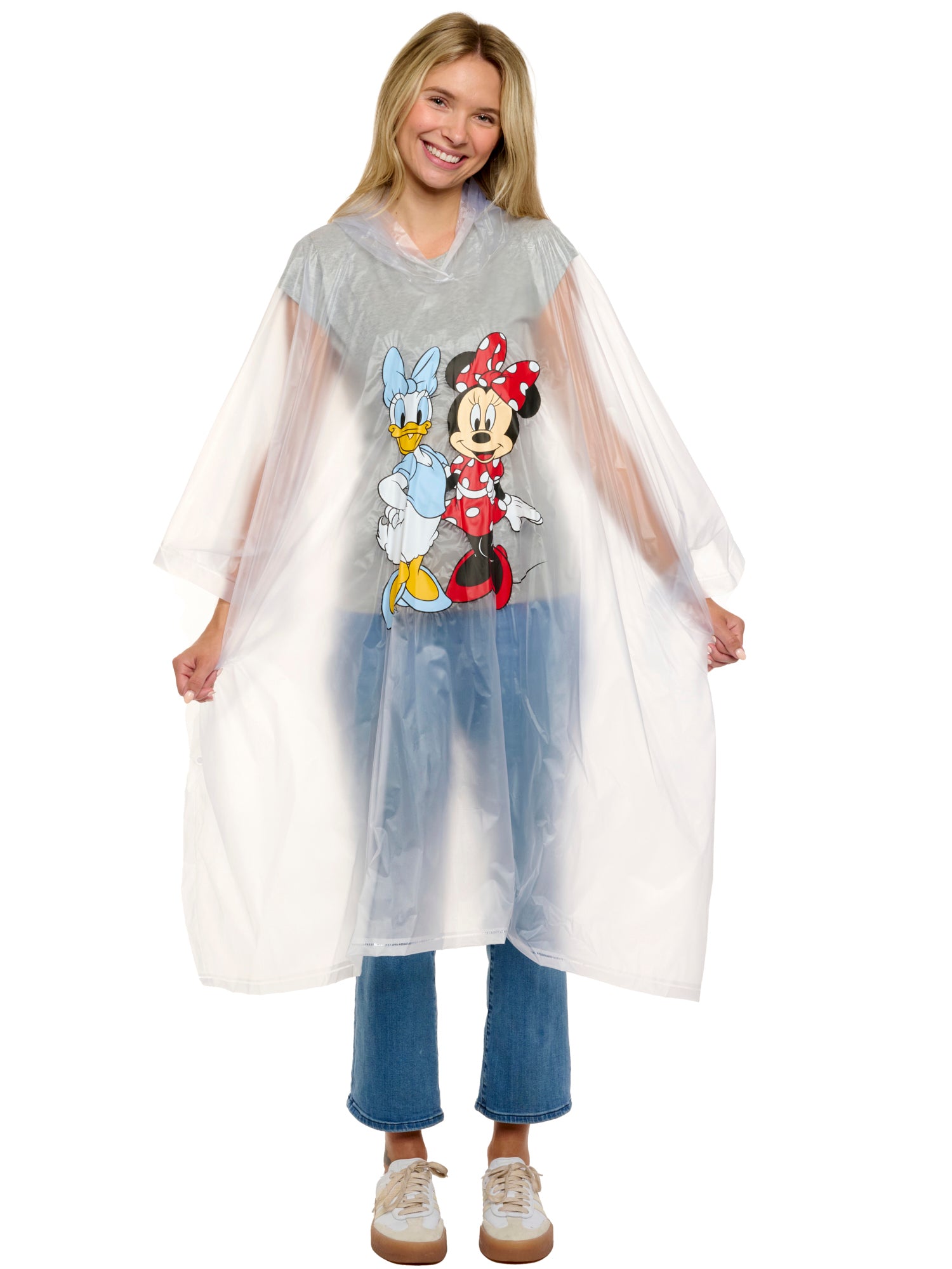 Womens Adult Disney Minnie Mouse & Daisy Duck Rain Poncho Water Resistant