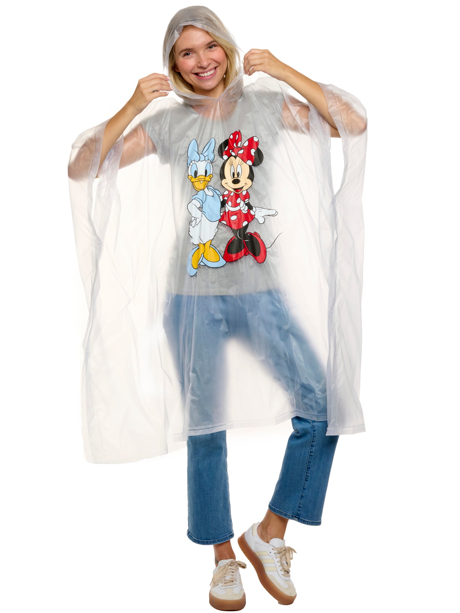 Womens Adult Disney Minnie Mouse & Daisy Duck Rain Poncho Water Resistant