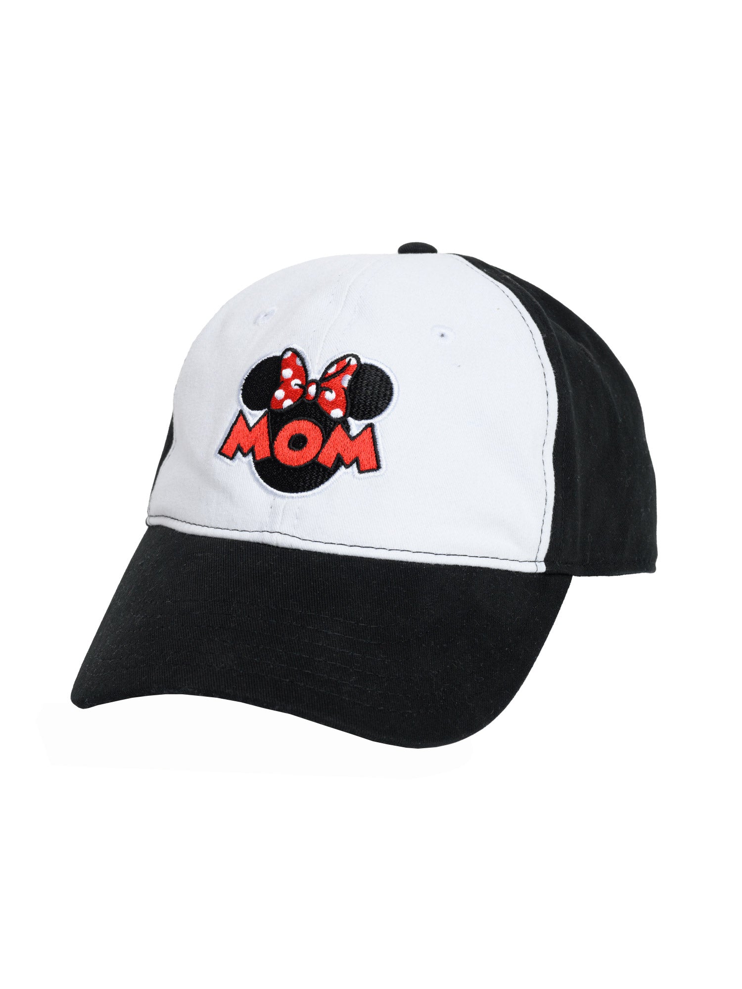 Disney Women's Minnie Mouse Hat Mom Baseball Cap Black White Red