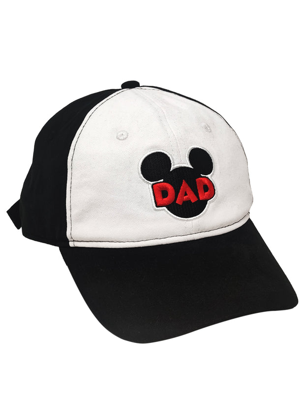Mickey Mouse Disney Dad Hat Black White Adult Men's Father's Day Baseball Cap