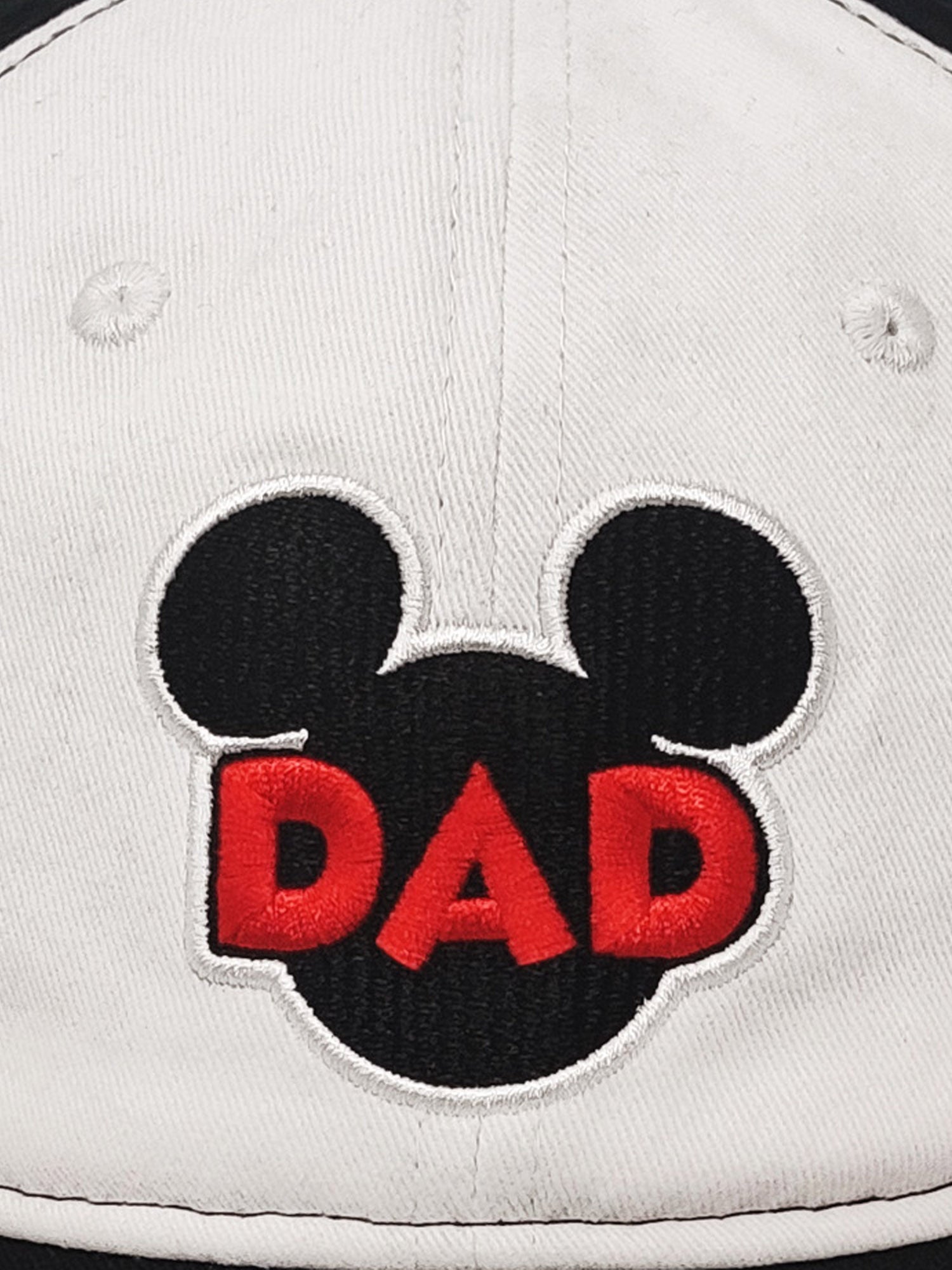 Mickey Mouse Disney Dad Hat Black White Adult Men's Father's Day Baseball Cap