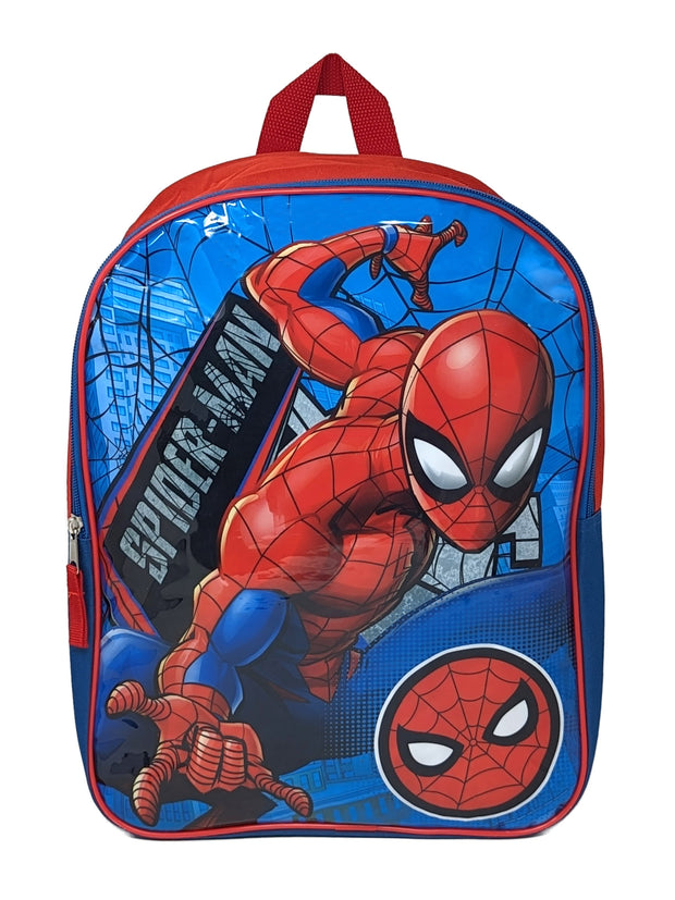 Marvel Spider-Man 15" Backpack Superhero w/ Sliding Pencil Case Set