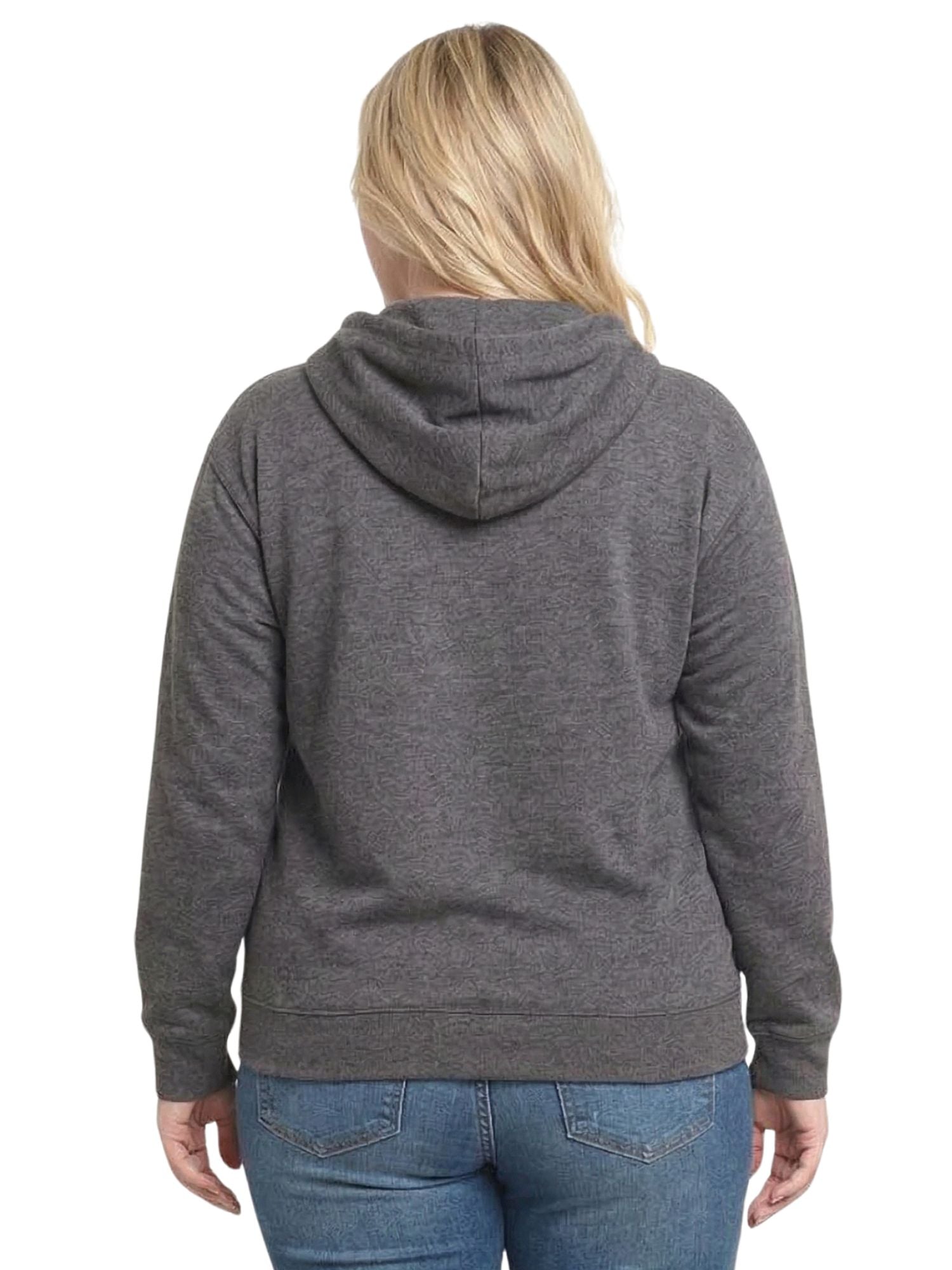 Women's & Women's Plus Mickey Mouse Hoodie Sweatshirt Pullover Charcoal Gray