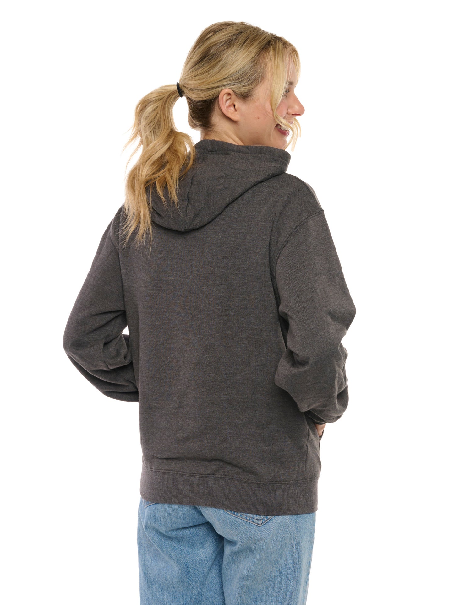 Disney Women's Minnie Mouse Hoodie Sweatshirt Pullover Gray Blue