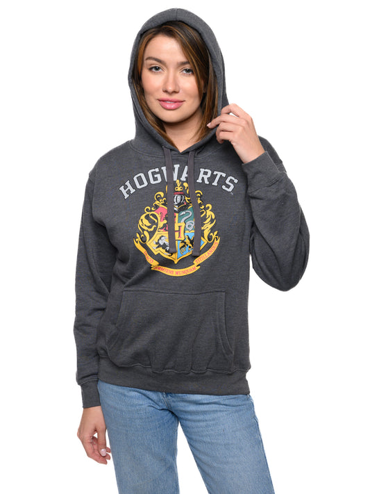 Women's and Plus Harry Potter Hoodie Sweatshirt Pullover Hogwarts Gray