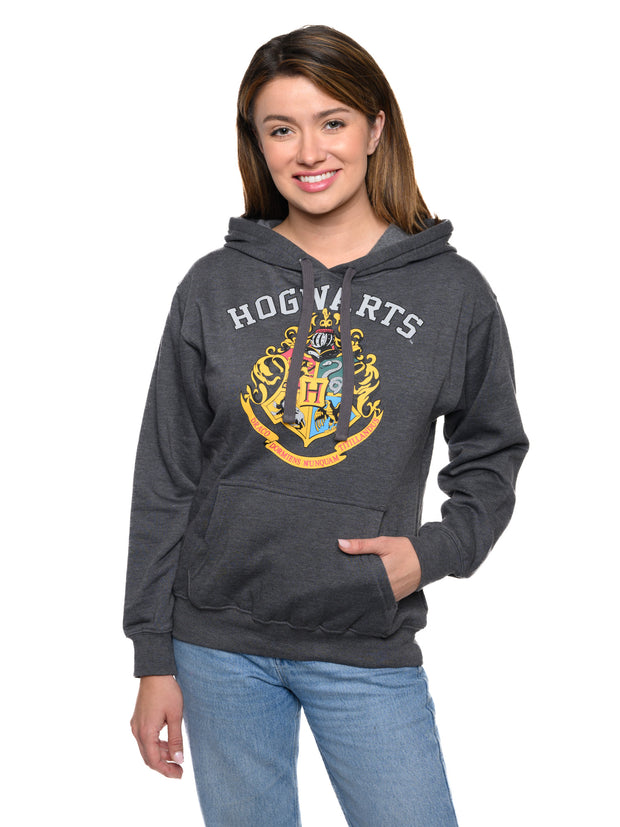 Women and Women's Plus Harry Potter Hoodie Sweatshirt Pullover Hogwarts Gray