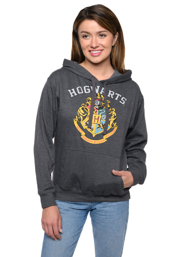 Women's and Plus Harry Potter Hoodie Sweatshirt Pullover Hogwarts Gray