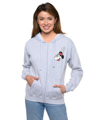Women's and Women's Plus Mickey & Minnie Mouse Zip Hoodie Sweatshirt Disney