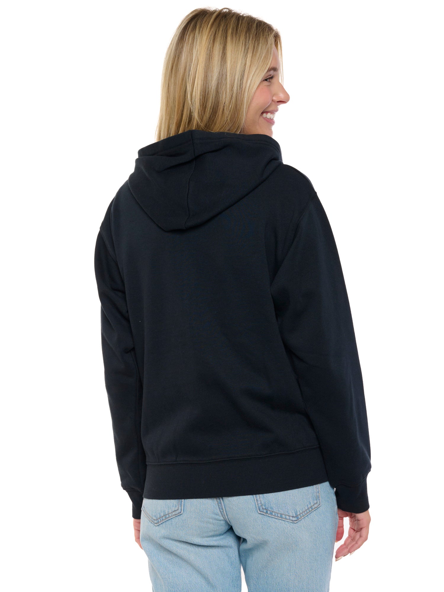 Disney Womens Mickey Mouse & Friends Hoodie Sweatshirt Black Zip Up