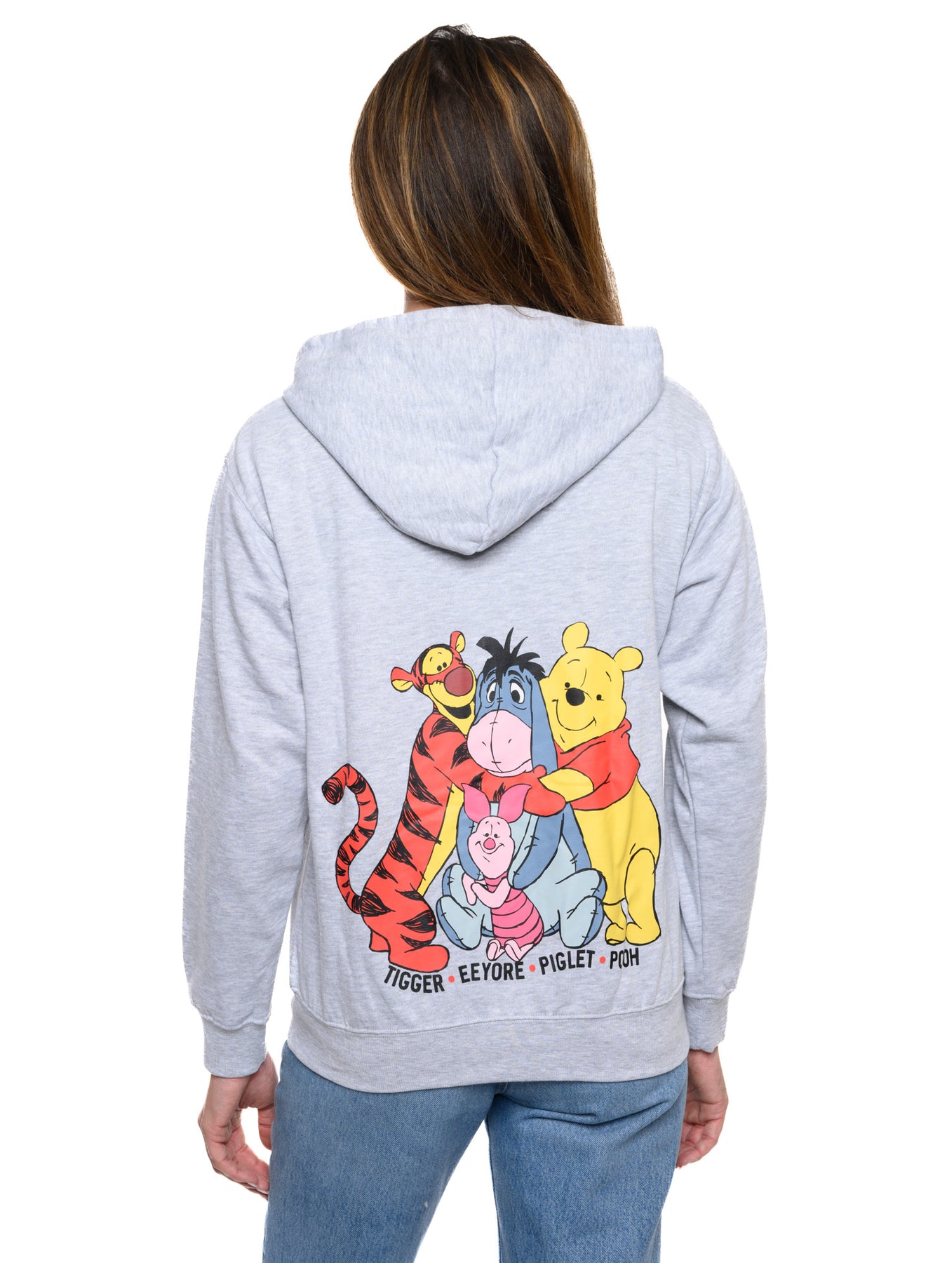 Disney Women's Licensed Floral Embroidery Fleece Sweatshirt Hoodie (Mickey,  XL) 