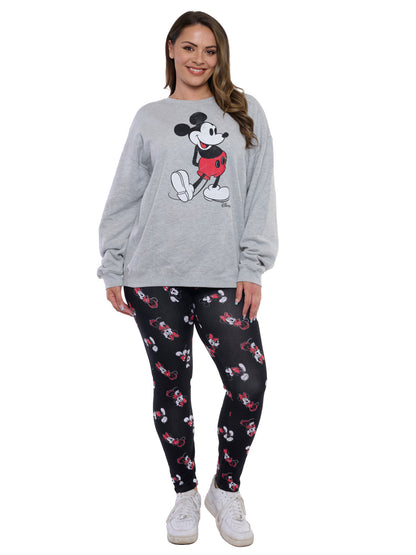 Disney Women's Mickey Mouse Crewneck Sweatshirt & Leggings 2-Piece Set