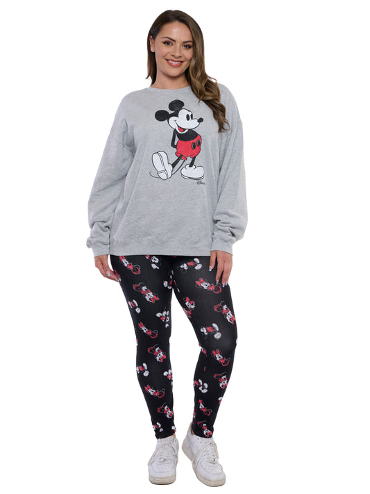 Disney Women's Mickey Mouse Crewneck Sweatshirt & Leggings 2-Piece Set