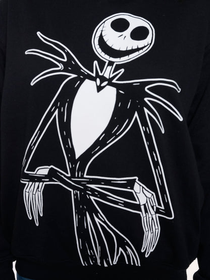 Womens Plus Size Jack Skellington Hoodie Pullover Nightmare Before Christmas