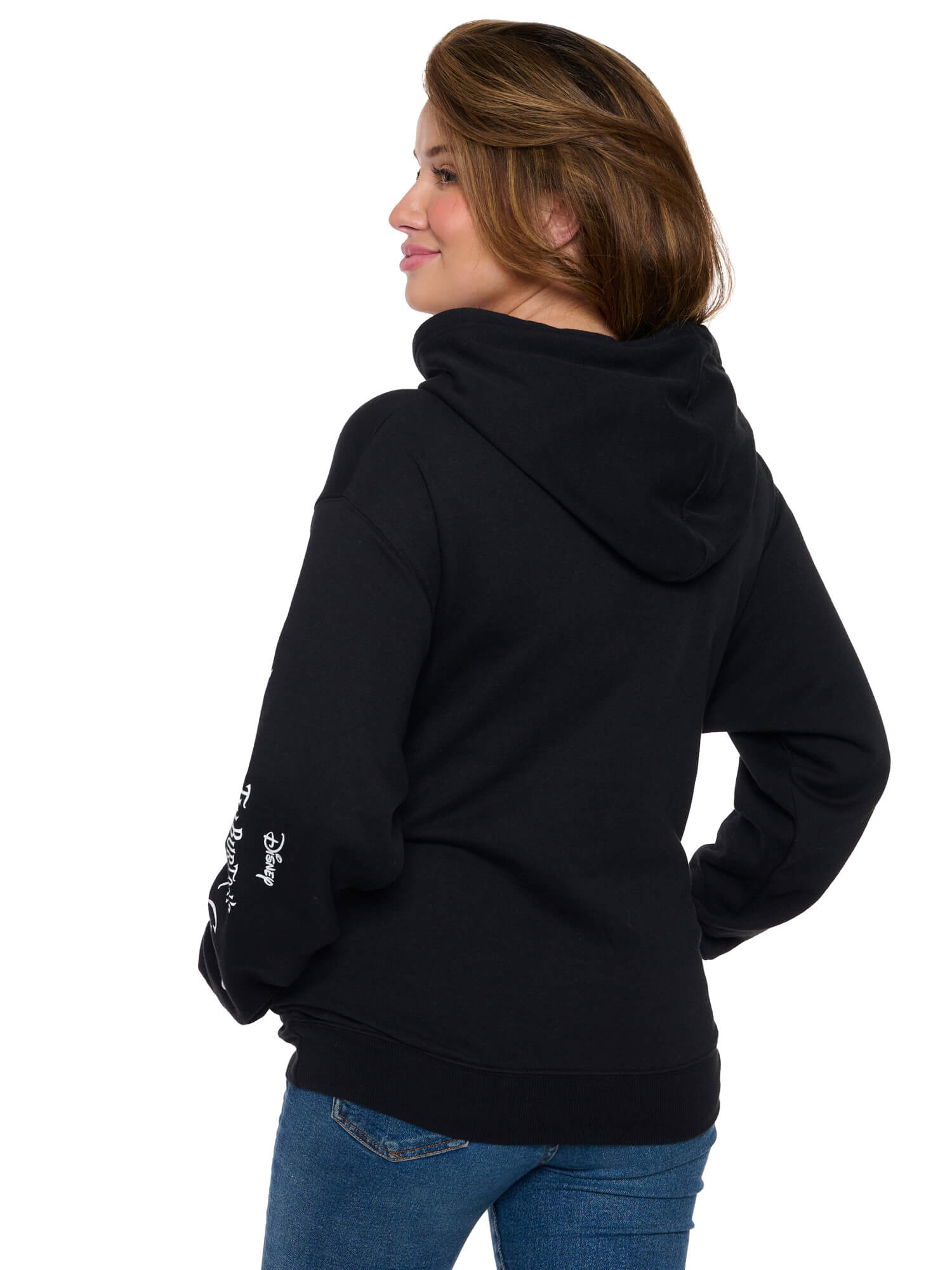 Womens Disney Jack Skellington Hoodie Pullover Nightmare Before Christmas Black