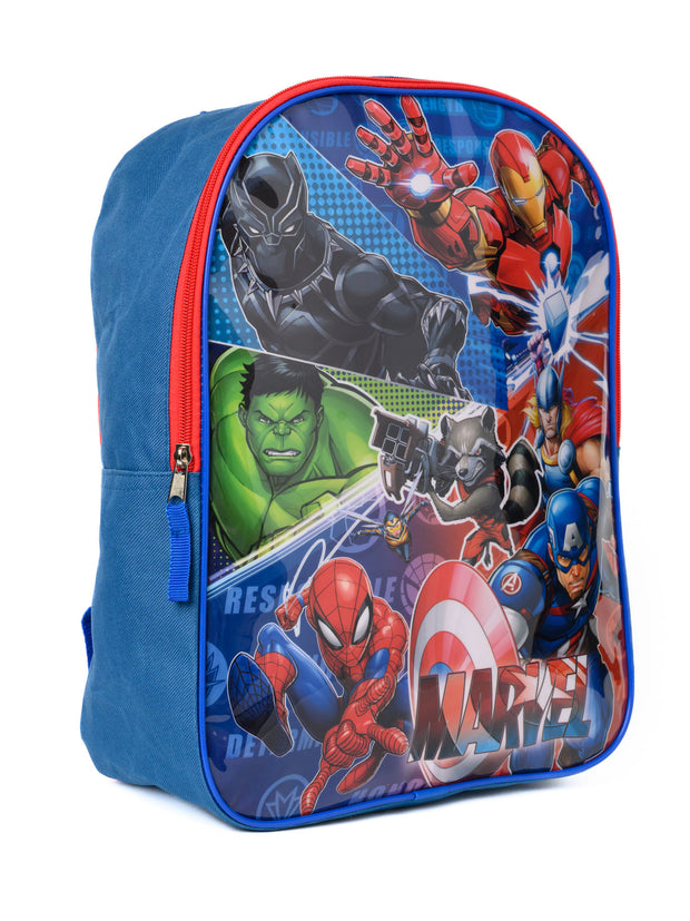 Avengers Boys School Backpack 15" & Pencil Case Set Spider-Man Thor Iron Man