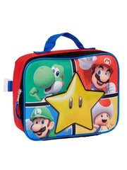 Nintendo Super Mario Backpack 16" & Insulated Lunch Bag Detachable Luigi Yoshi