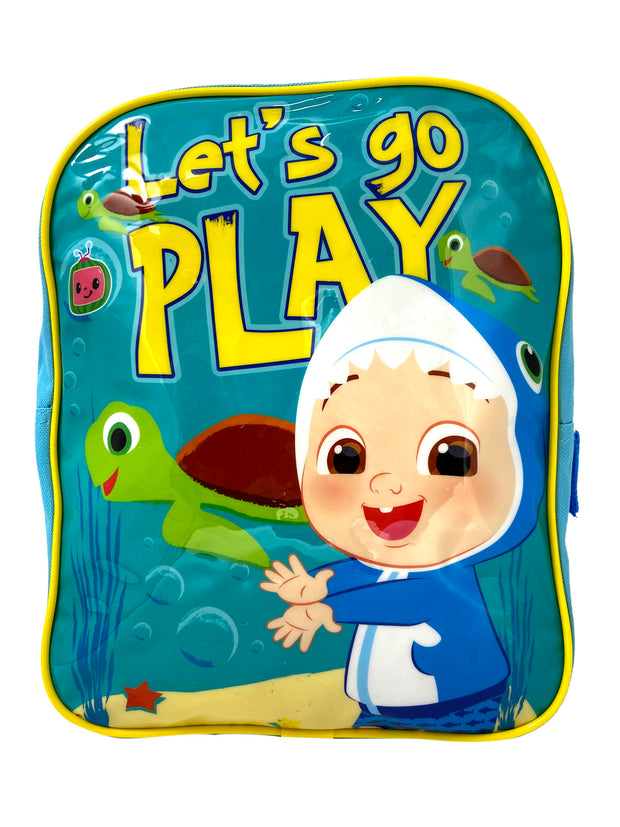 Cocomelon Mini Backpack 11" J.J. Let's Go Play Shark Turtles Toddler Boys Girls