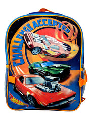 Hot Wheels Backpack 16" & Insulated Lunch Bag Detachable 2-Pcs Race Cars Boys