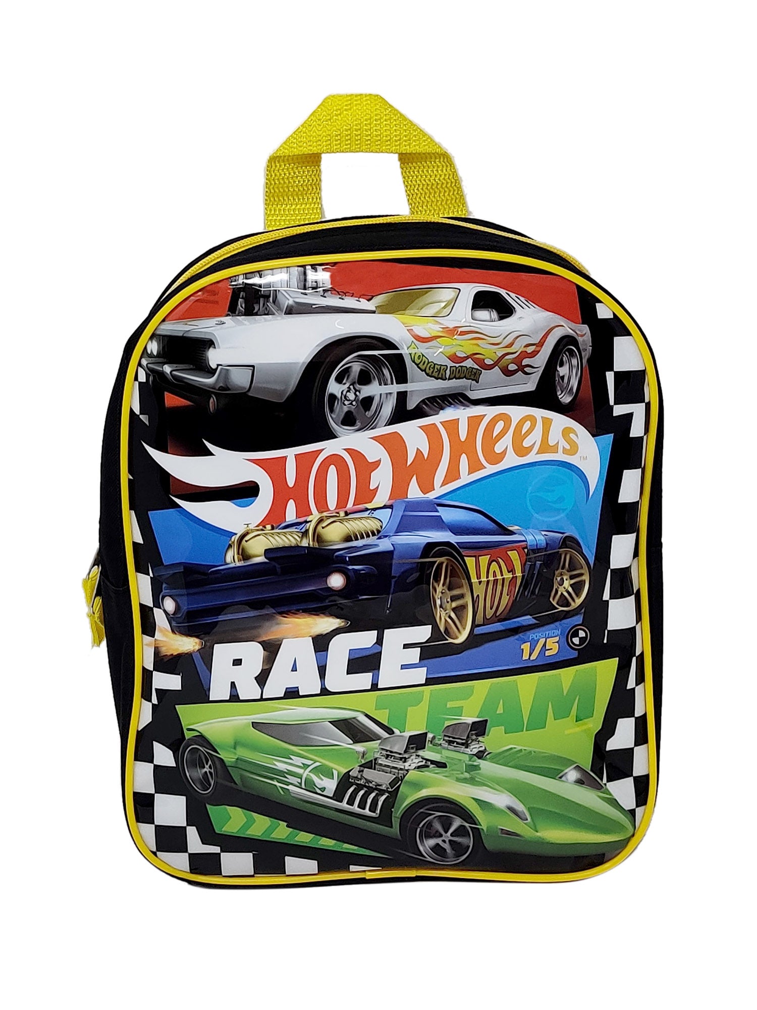 Hot Wheels Backpack 11" Small Mini Race Cars Classic Muscle Toddler Boys Black