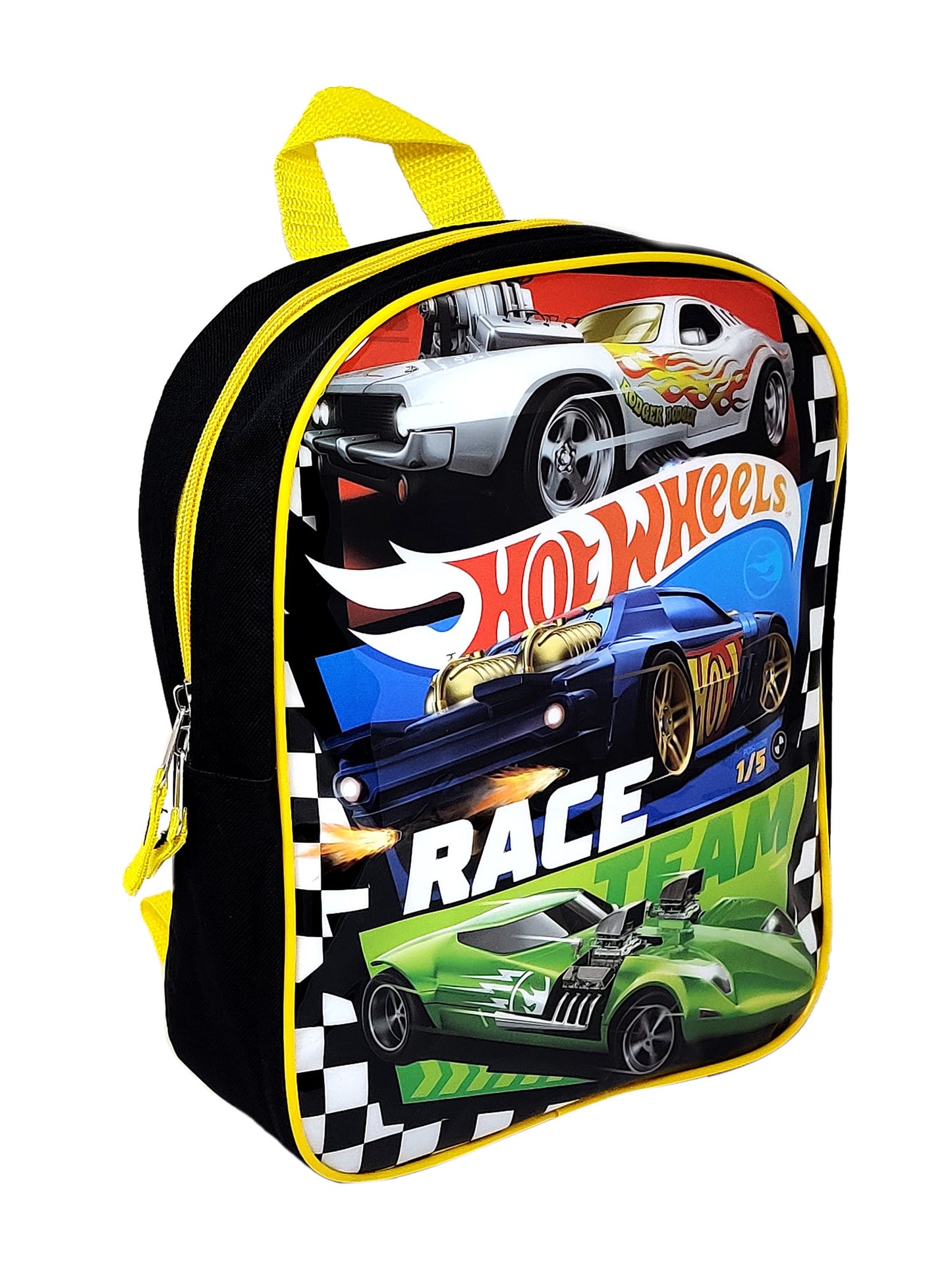 Hot Wheels Backpack 11" Small Mini Race Toddler Boys Black Blue Green