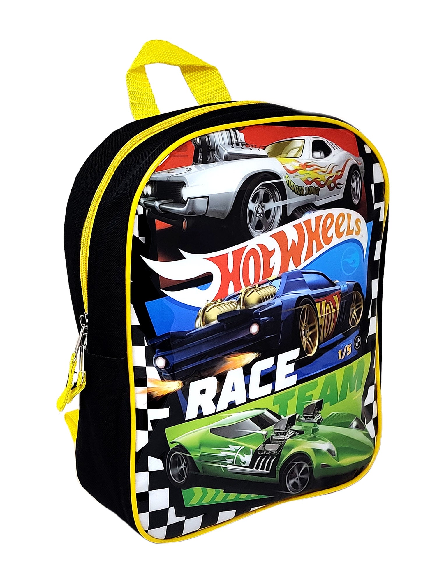 Hot Wheels Backpack 11" Small Mini Race Toddler Boys Black Blue Green