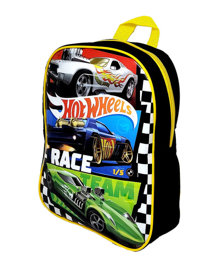 Hot Wheels Backpack 11" Small Mini Race Cars Classic Muscle Toddler Boys Black