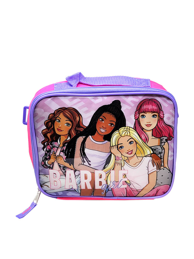 Barbie Backpack 16" & Insulated Lunch Bag Detachable Pink 2-Piece Set