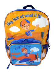 Blippi Backpack 16" Hey It's Me & Insulated Lunch Bag Detachable 2-Pcs Set