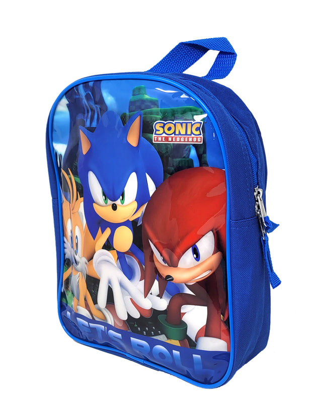 Sonic The Hedgehog Backpack 11" Mini Toddler Sega Knuckles Tails Let's Roll