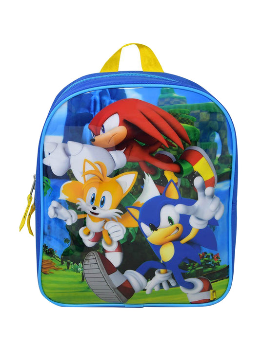 Sega Sonic The Hedgehog Backpack 11" Mini Toddler School Bag Knuckles Tails Boys