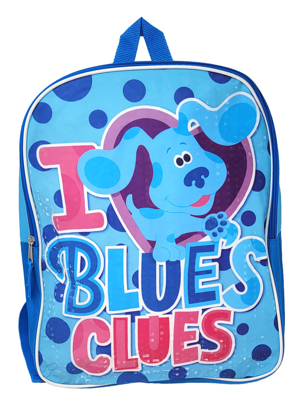 Nickelodeon Blue's Clues Backpack 15" Flat Front Toddler Blue Dog