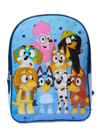 Bluey Bingo and Friends Backpack & Hair Brush 2-Piece Set Blue