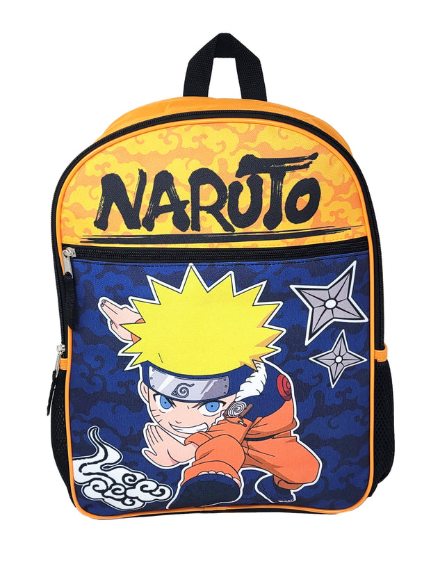 Naruto Anime Backpack 16" Ninja Hidden Leaf Uzumaki Clan Boys