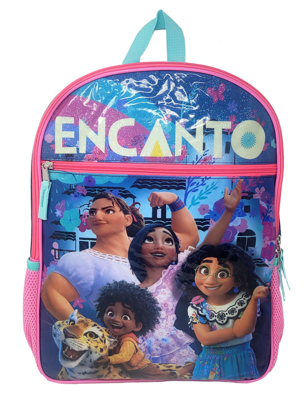Disney Encanto Backpack 16" Madrigal Family Mirabel Isabel w/ Pencil Case Set