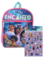 Encanto 16" Backpack Madrigal Family Isabel w/ Disney 3D Raised Stickers Set