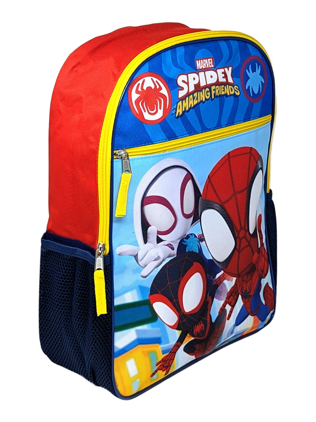 Marvel Spidey Miles Morales Backpack 15" w/ Sliding Pencil Case Set