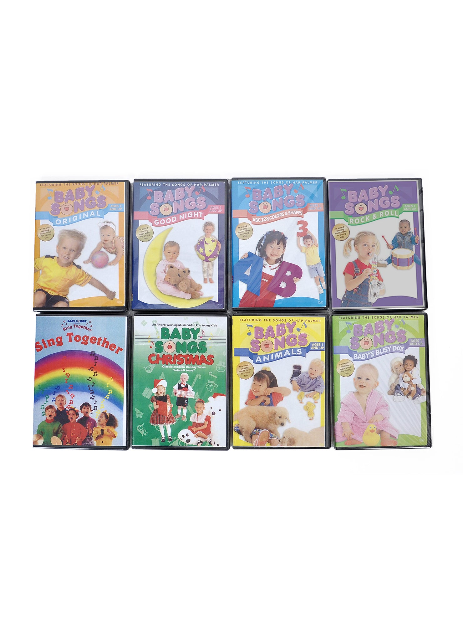 Baby Songs 8 DVD Gift Set 4T T-Shirt Bib Music Videos Hap Palmer Babysongs