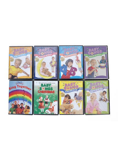 Baby Songs 8 DVD Gift Set 4T T-Shirt Bib Music Videos Hap Palmer Babysongs