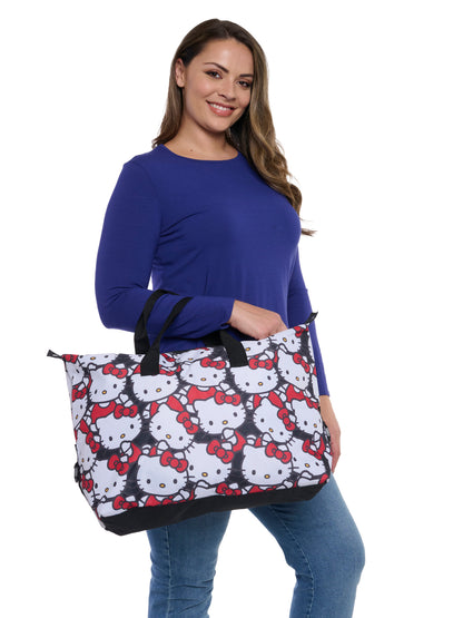 Hello Kitty Duffel Bag Travel Weekender Carry-On Large All-Over Print