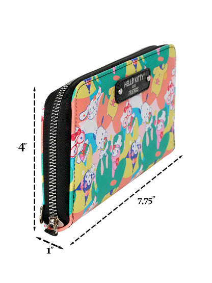 Hello Kitty Women's Wallet Zippered Wristlet Strap Sanrio Kuromi Melody Pochaco