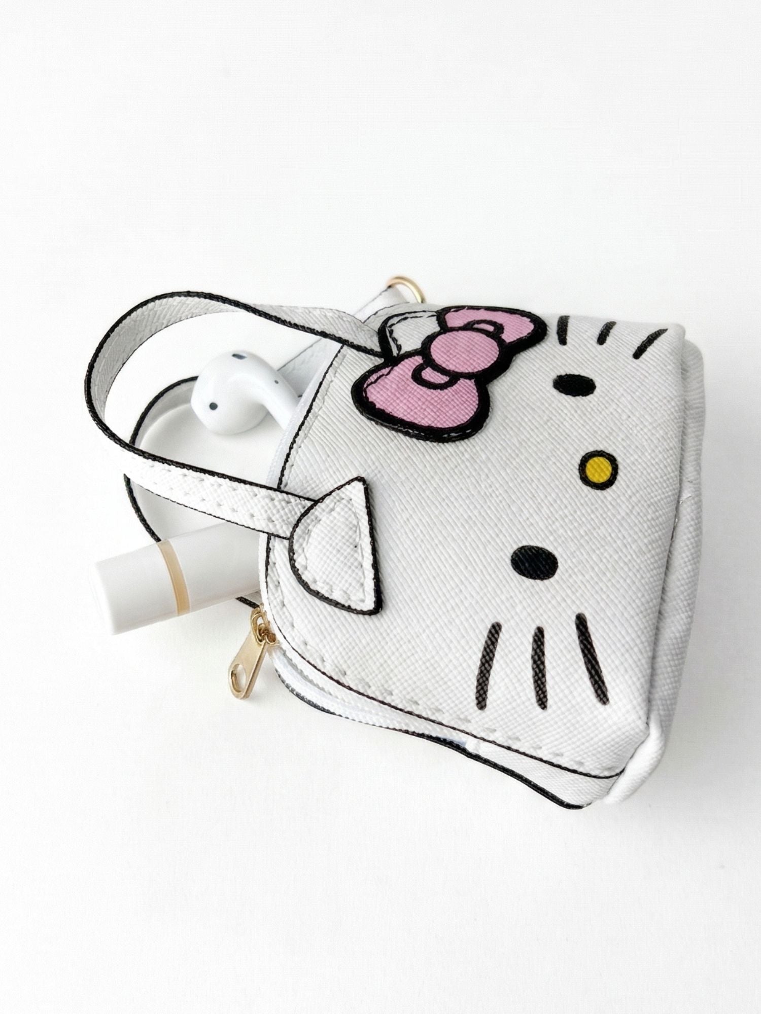 Hello Kitty Mini Bag Charm Coin Purse Tote Bag Accessory Keychain White