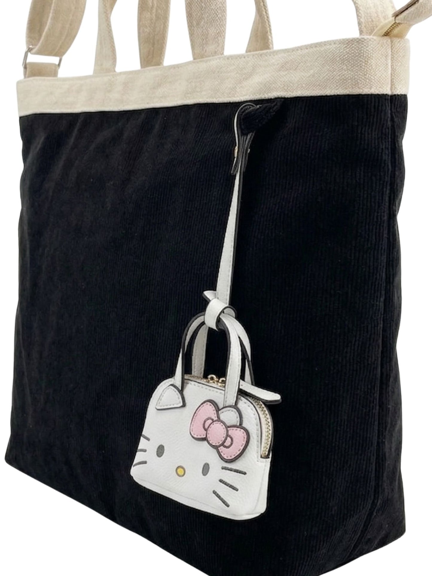 Hello Kitty Mini Bag Charm Coin Purse Tote Bag Accessory Keychain White