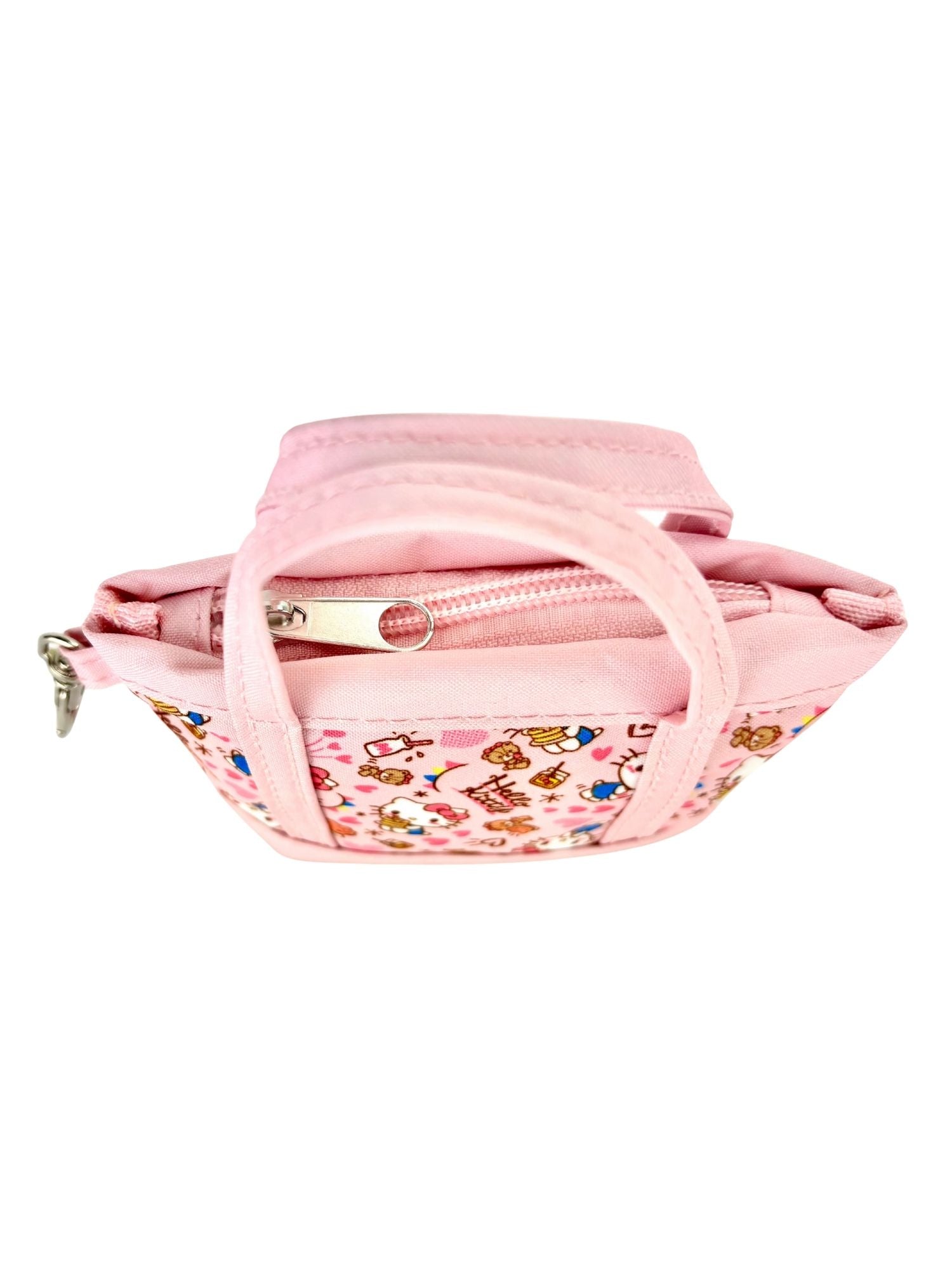 Hello Kitty Pink Mini Tote Bag Charm with Zippered Pouch Accessory