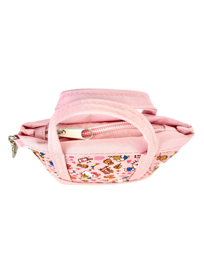 Hello Kitty Pink Mini Tote Bag Charm with Zippered Pouch Accessory