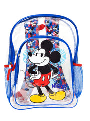 Disney Mickey Mouse 16" Clear Transparent Backpack