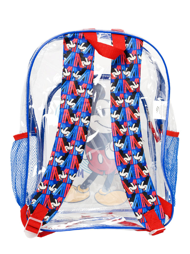 Disney Mickey Mouse 16" Clear Transparent Backpack