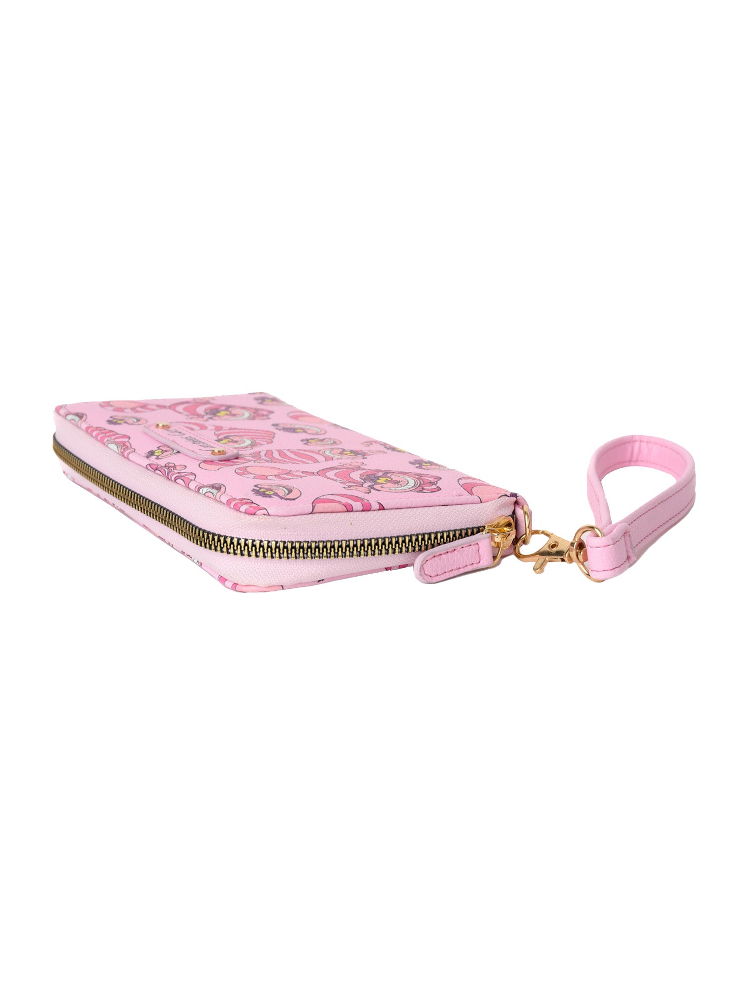 Cheshire Cat Women's Wallet Zip Around Wristlet Disney All-Over Character Print