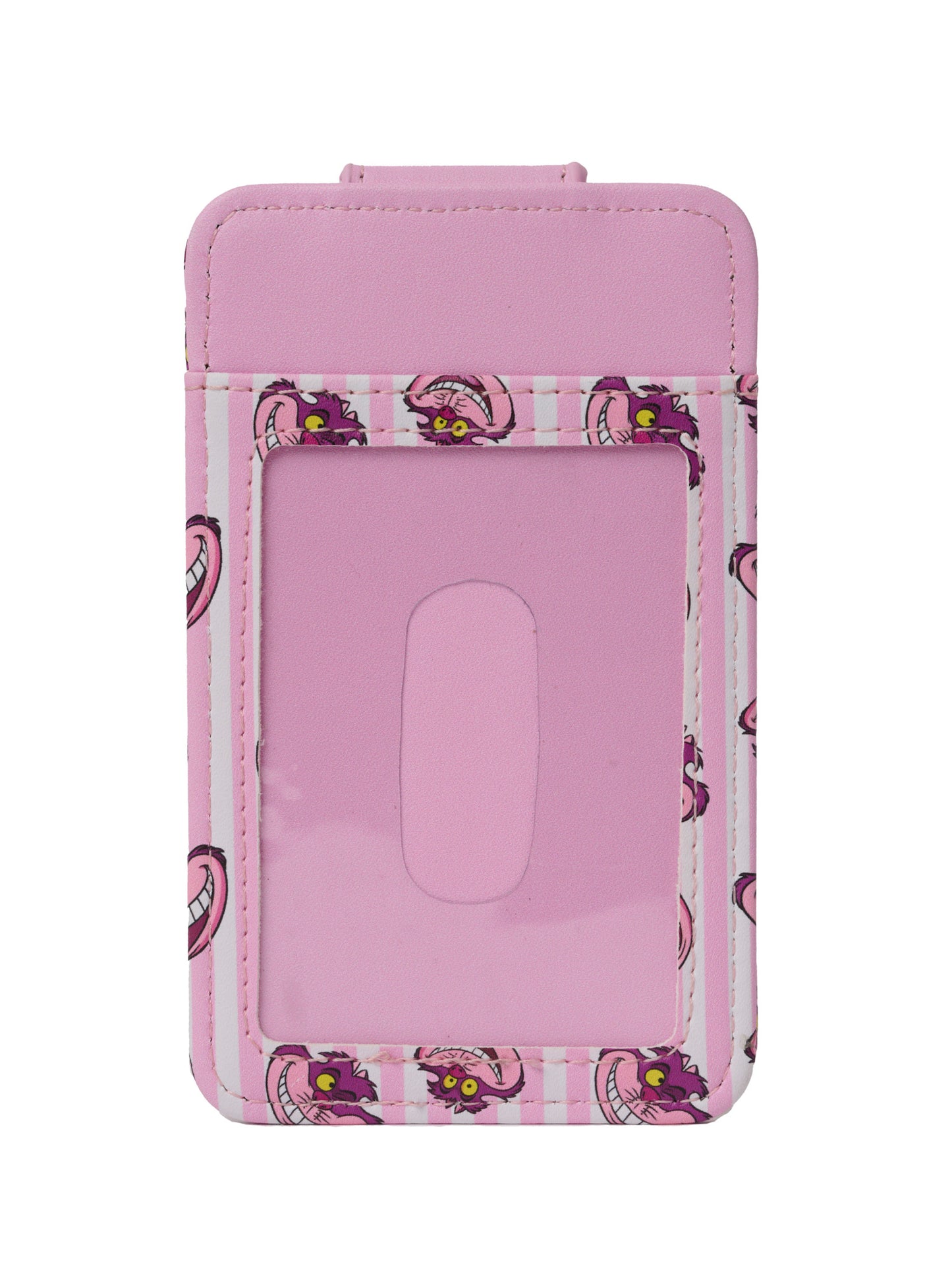 Womens Disney Cheshire Cat Card Holder Wallet Button Snap Closure