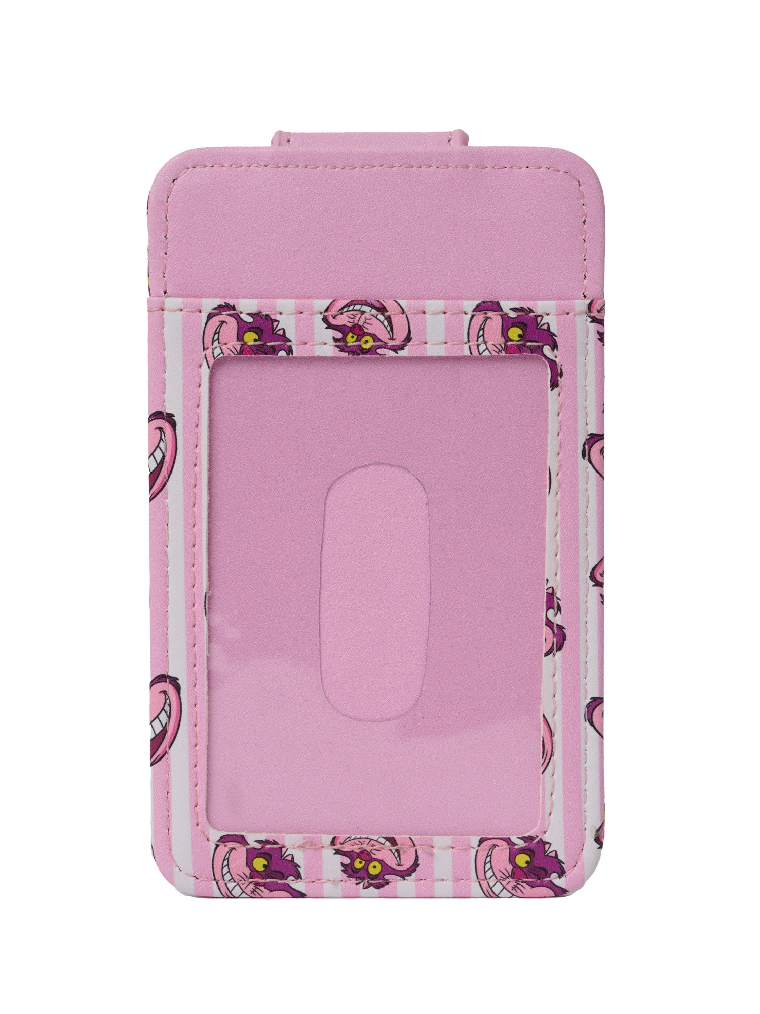 Womens Disney Cheshire Cat Card Holder Wallet Button Snap Closure